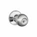 Schlage Corona Knob Keyed Entry Lock Brass in Gray | 3.23 H x 2.76 W x 6.77 D in | Wayfair J54CNA625