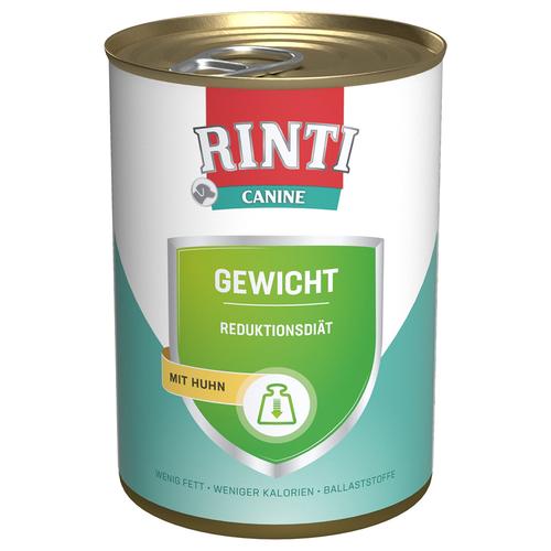 24x400g RINTI Canine Gewicht mit Huhn Hundefutter nass