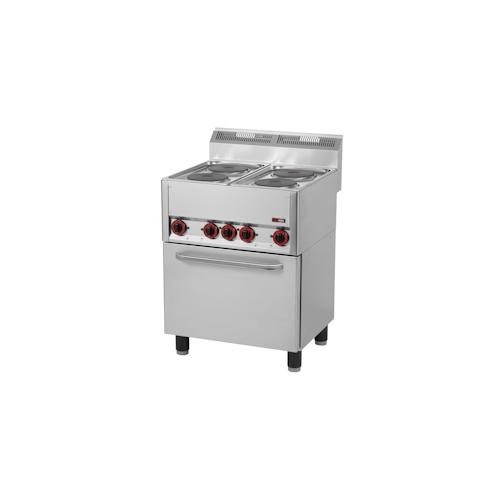 Gastro Elektroherd 4 Platten mit Backofen 11.13kW E-Herd Backofen Herd Umluft