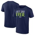 Men's Fanatics Branded College Navy Seattle Seahawks Best Dad Ever Team T-Shirt