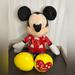 Disney Toys | Disney Store Mickey Mouse In Raincoat Plush Valentines 2020 | Color: Blue/Red | Size: 15 Inches Height