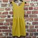 Anthropologie Dresses | Anthropologie Maeve Women's Mustard Yellow Floral Lace Zip Up Dress | Color: White/Yellow | Size: S