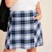 Anthropologie Skirts | Anthropologie Maeve Plaid A-Line Mini Skirt Size 0 New Pockets Textured Blue | Color: Blue/Red | Size: 0