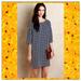 Anthropologie Dresses | Anthropologie Weston Wear Blue & White Geometric Print Dress, Size Medium Petite | Color: Blue/White | Size: Mp