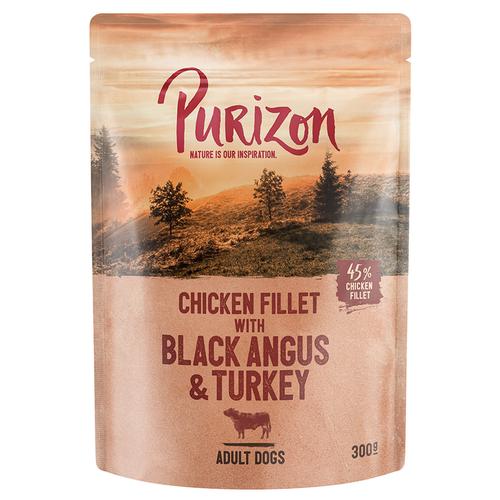 24x 300g Black Angus Purizon Adult Hundefutter nass