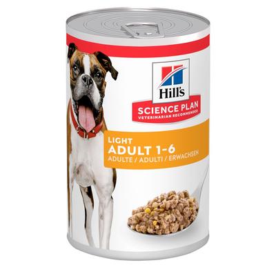 24x 370g Hill's Science Plan Adult 1-6 Light mit Huhn Hundefutter nass