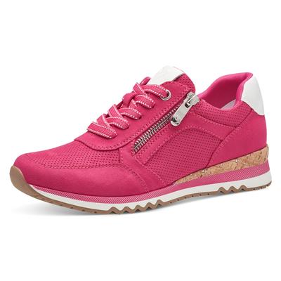 Keilsneaker MARCO TOZZI, Damen, Gr. 38, pink, Textil, Lederimitat, Veloursleder, sportlich, Schuhe, Freizeitschuh, Halbschuh, Schnürschuh in veganer Verarbeitung Image