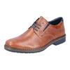 Schnürschuh RIEKER, Herren, Gr. 45, braun (cognac), Synthetik, elegant, Schuhe, mit Stretcheinsatz, Freizeitschuh, Halbschuh, Schnürschuh, Topseller