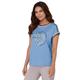 T-Shirt INSPIRATIONEN "Shirt" Gr. 46, blau (himmelblau) Damen Shirts Jersey