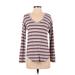 American Eagle Outfitters Pullover Sweater: Pink Color Block Tops - Women's Size Small