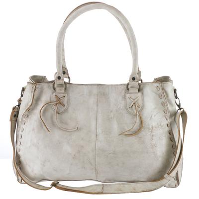 Bed:Stu Rockaway Satchel White/Distressed