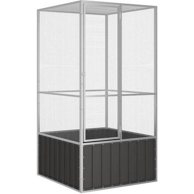 Vogelkäfig Anthrazit 111x107x211,5 cm Verzinkter Stahl Vidaxl Image