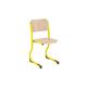 Sans Marque - Chaise scolaire appui sur table piètement réglable en hauteur T4 à T6 - jaune - Lot