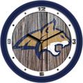 Montana State Bobcats 11.5'' Suntime Premium Glass Face Weathered Wood Wall Clock