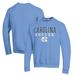 Men's Champion Carolina Blue North Tar Heels Soccer Stack Logo Powerblend Pullover Sweatshirt