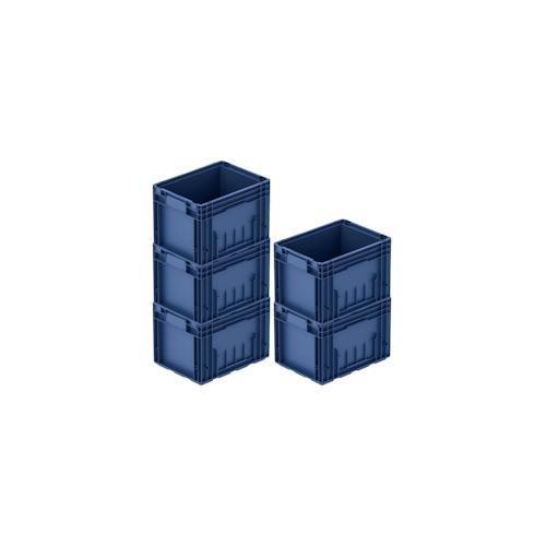 PROREGAL 5x VDA KLT Kleinladungsträger mit Verbundboden | HxBxT 28x30x40cm | 22 Liter | KLT, Transportbox, Transportbehälter, Stapelbehälter