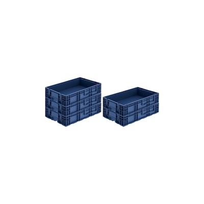 PROREGAL 5x VDA KLT Kleinladungsträger mit Verbundboden | HxBxT 14,7x40x60cm | 22 Liter | KLT, Transportbox, Transportbehälter Image