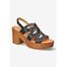 Extra Wide Width Women's Pri-Italy Sandals by Bella Vita in Black Leather (Size 8 WW)