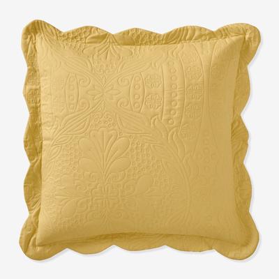Lily Pinsonic Damask Euro Sham by BrylaneHome in Butter