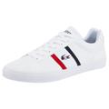 Sneaker LACOSTE "LEROND PRO TRI 123 1 CMA" Gr. 42, bunt (weiß, rot, blau) Schuhe Schnürhalbschuhe