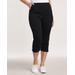 Blair Women's DenimEase™ Classic Pull-On Capris - Black - 8P - Petite