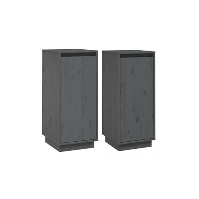 Sideboards 2 Stk. Massivholz Kiefer| vidaXL : Farbe - Grau
