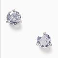 Kate Spade Jewelry | Kate Spade Rise And Shine Stud Earrings Silver Patina | Color: Silver/White | Size: Os