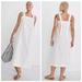 Madewell Dresses | Madewell Linen-Cotton Princess-Seamed Midi Dress In Ivory Nwt Size Xs | Color: White | Size: Xs