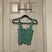 American Eagle Outfitters Tops | Nwt American Eagle Ditsy Floral Blue/Green Smocked Crop Top | Color: Blue/Green | Size: S