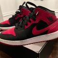 Nike Shoes | Air Jordan 1 Mid Gs Classic Red Black | Color: Black/Red | Size: 7