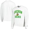 Men's Champion White Oregon Ducks High Motor Pullover Sweatshirt