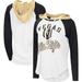 Women's G-III Sports by Carl Banks White/Black Vegas Golden Knights MVP Raglan Lightweight Hooded T-Shirt