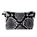 Trousse de maquillage imprimée 3D Snakeskin pour femme sac de rangement cosmétique sac à main