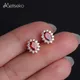 Metiseko – boucles d'oreilles en argent Sterling 925 plaqué or 18 carats couleur rubis grenat