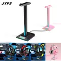 Support casque gamer avec hub USB LED noir rose support de casque de jeu support de casque sans fil