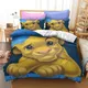 Disney-Parure de lit Simba Cartoon King Discuting pour enfants housse de lit de chat pour