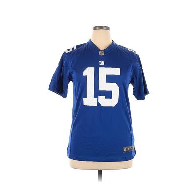 NFL X Nike Team Apparel Short Sleeve Jersey: Blue Solid Tops - Women's Size X-Large