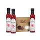 "Gourmet Paket \"HIBISCUS\" - Balsamica Hibiscus (3 x 250ml) + Sal Marina grano natural y Sal Marina con flor de Hibiscus (1 x 360g)"