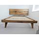 live edge oak bed , king size bed frame,rustic,solid oak,handmade,oak headboard,king size, covered with light oil,