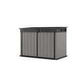 Keter Premier Jumbo Horizontal Resin Outdoor Storage Shed for Patio Furniture and Tools, Grey
