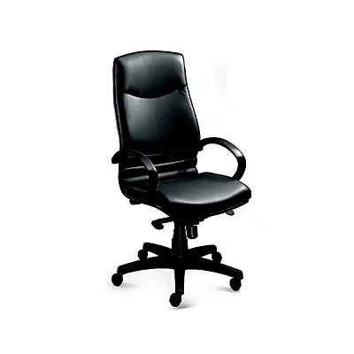 Fauteuil direction PERFECTO Cuir Hauteur dossier 72 cm Noir