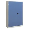 Armoire monobloc Tanker H. 198 x L. 100 cm corps gris portes bleu