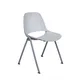 Lot de 4 - Chaise de réunion & visiteur Luana, polypropylène - Pieds époxy coloris Gris clair - Assise coloris Blanc