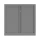 Armoire à rideaux métallique Confort+ Ht 100 x L.100 cm - corps Aluminium rideaux Aluminium