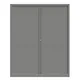 Armoire à rideaux métallique Confort+ maxi-largeur 160 x Ht 198 cm - corps Aluminium rideaux Aluminium