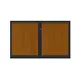 Armoire à rideaux métallique Confort+ maxi-largeur 160 x Ht 100 cm - corps Anthracite rideaux Merisier