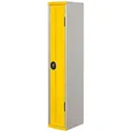 Vestiaire Team Color - Industrie propre - 1 colonne - Corps Gris - Porte Jaune