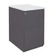 Caisson hauteur bureau métal NF Environnement Anthracite top Gris, H.72 x L. 42 x P. 60 cm