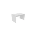 Bureau droit Évolution L.120 x P. 80 cm - Plateau Blanc - Pieds pleins blancs