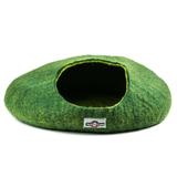 Yeti Pet Cave Pet Bed for Cats and Small Dogs 100% New Zealand Wool Green